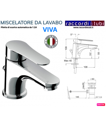 MISCELATORE LAVABO VIVA CON...