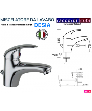 MISCELATORE LAVABO DESIA...
