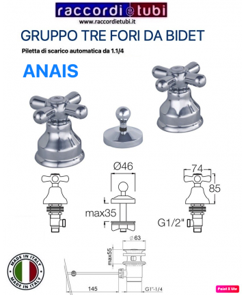 GRUPPO BIDET TRE FORI ANAIS...