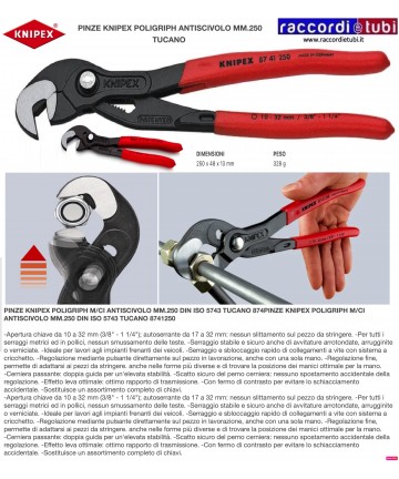 PINZE TUCANO KNIPEX 250 x...