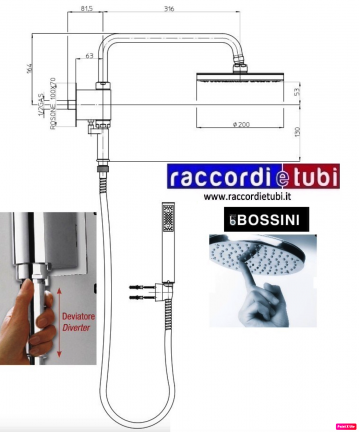 BOSSINI BRACCIO SOFFIONE...