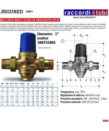 DRUCKREDUCER JRGURED 1'' 4bar