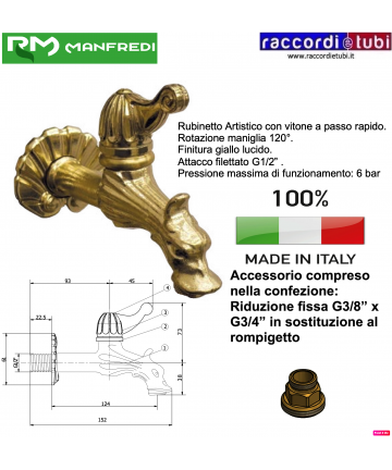 MESSING-BRONZIERTER HAHN...