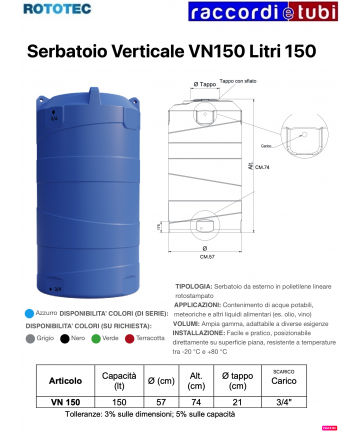 VERTIKALER TANK VN150...