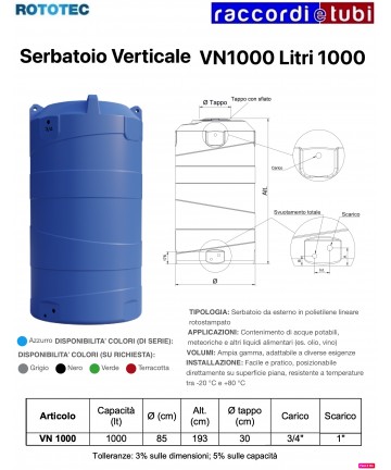 VERTIKALER TANK VN1000...