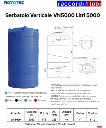 SERBATOIO VERTICALE VN5000...