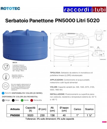 SERBATOIO PANETTONE PN5000...