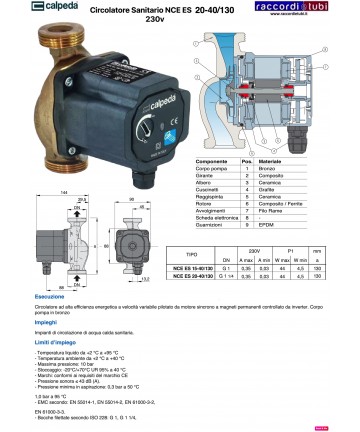 CIRCULATOR CALPEDA SANITARY...