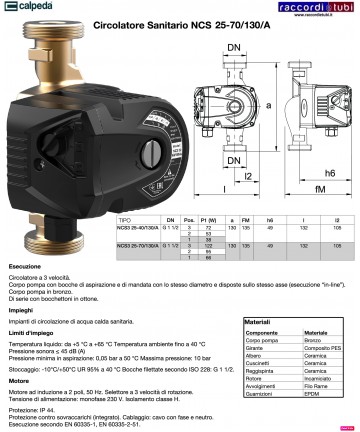 CIRCULATOR CALPEDA SANITARY...