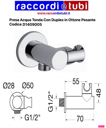 PRESA D'ACQUA DUPLEX TONDA...