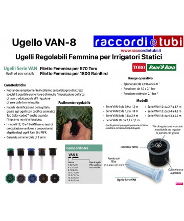 WEIBLICHE DÜSE 8-VAN 0-360°...