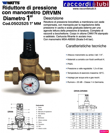 DRUCKMINDERER WATTS DRVMN 1"