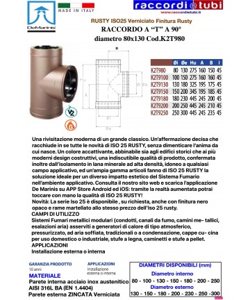 DE MARINIS RUSTY TE 80X130