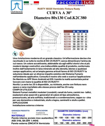 DE MARINIS RUSTY CURVA 30°...