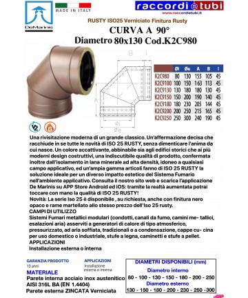DE MARINIS RUSTY CURVA 90°...