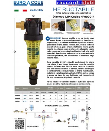 EUROACQUE HF DREHBAR 1.1/4