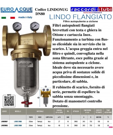 EUROACQUE LINDO DN80 FLANSCH