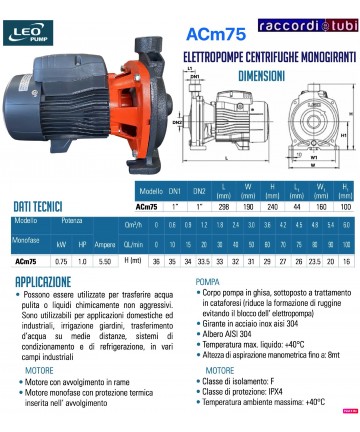 ELEKTROPUMPE LEO PUMP ACm75...