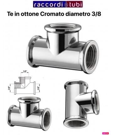 VERCHROMTES BRASS TEE 3/8''