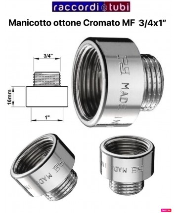 MANICOTTO OTTONE CROMATO MF...