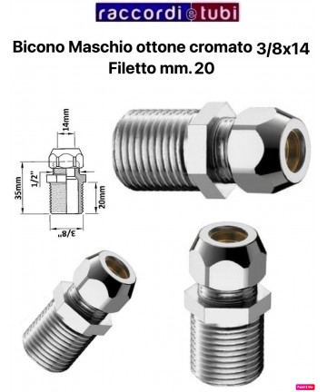 BICONO MASCHIO 3/8''x14mm...