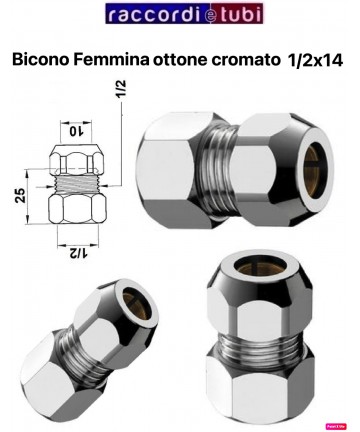 BICONI WEIBLICH VERCHROMTES...