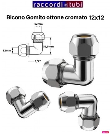 90° Bogen aus verchromtem...