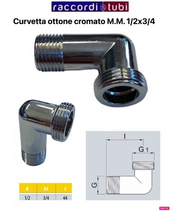 VERCHROME GEBEUGTE 1/2X3/4...