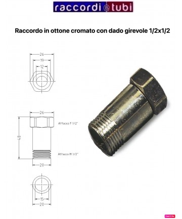 RACCORDO IN OTTONE CROMATO...