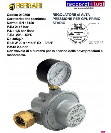 HOCHDRUCKREGULATOR FÜR LPG...