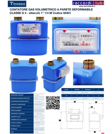 CONTATORE GAS VOLUMETRICO A...