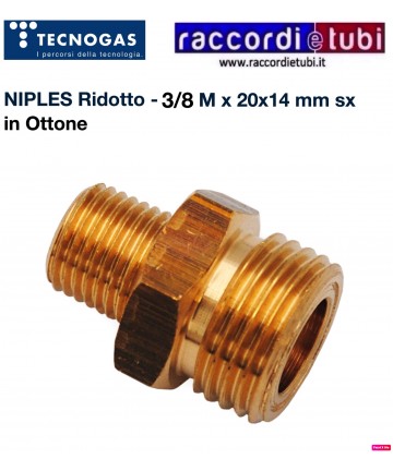 MESSINGNIPPPEL 3/8X1/2SX GPL