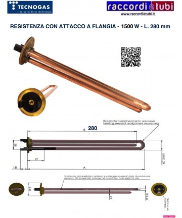 WIDERSTAND 1500W FLANSCHRECHT