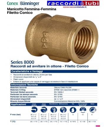 MANICOTTO OTTONE FILETTO FF 2"