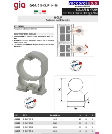 COLLIER GIA G-CLIP 14*18