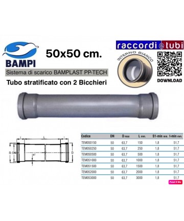 TUBO PP-TECH 2 BECHER 50x50...