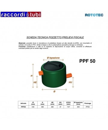 ROTOTEC PDC500 ABFLUSSKASTEN