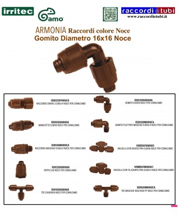 GOMIOTO IRRITEC 16X16 NOCE