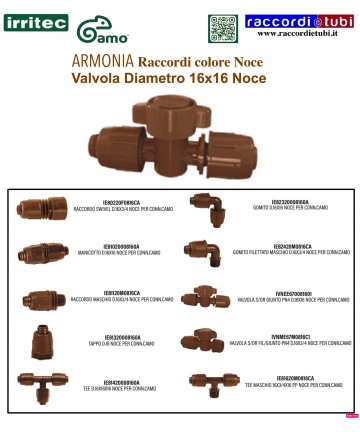 VALVOLA IRRITEC 16X16 NOCE