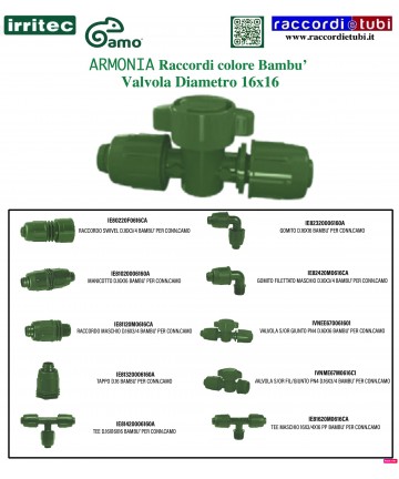 IRRITEC 16X16 BAMBUSVENTIL