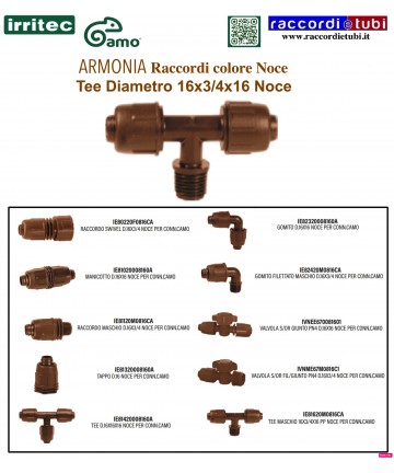 TE IRRITEC 16X3/4M.X16 NOCE