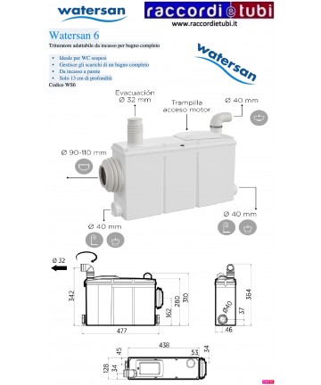 WATERSAN WS6 TRITURATORE DA...