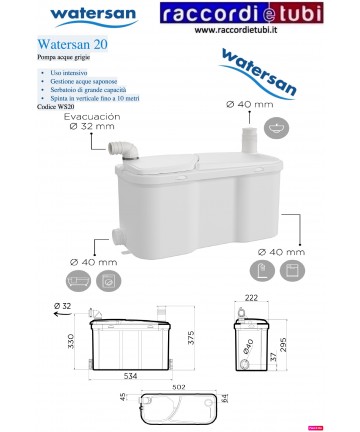 WATERSAN 20 POMPE PE GRAUES...