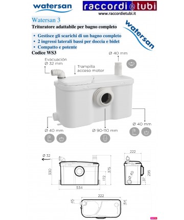 WATERSAN 3 TRITURATORE...