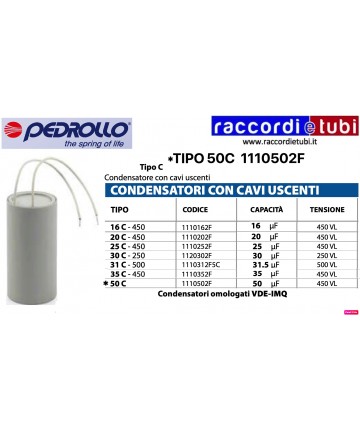 CONDENSATORE 50 mF 450V CON...