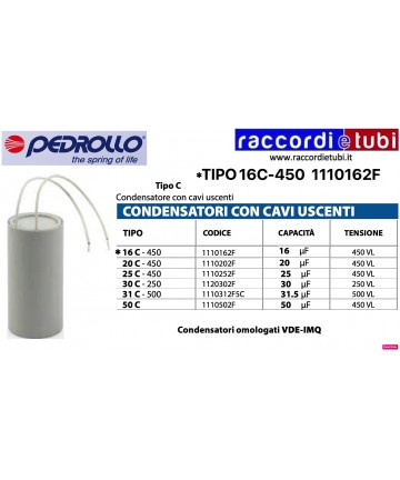 CONDENSATORE 16 mF 450V CON...