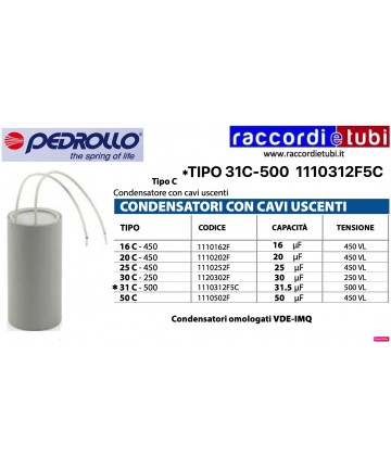 CONDENSATORE 31C mF 500VL...