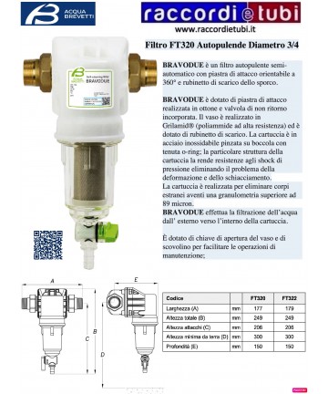 FILTER AQUABREVETTI BRAVO 2...