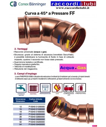 PRESSFITTING-BIEGUNG 45°...