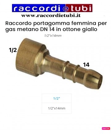 GAS-SCHLAUCHANSCHLUSS BRASS...